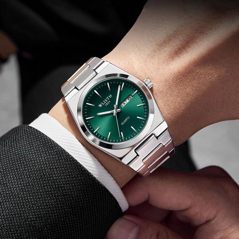 Ceas de mână elvețian ultra-subțire, luminos, rezistent la apă, cu quartz pentru bărbați