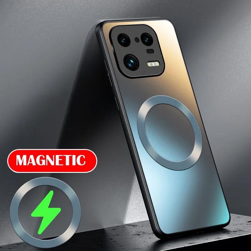 

Матовый силиконовый жесткий чехол с покрытием для Xiaomi Mi 14 13 13T 12 12T 11 Poco F3 F4 F5 Pro Redmi Note13 Pro Магнитная беспроводная зарядка Полная защита poco x6 pro 5g