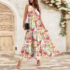Women's Flowing Dresses Women's Summer Dresses Casual Sleeveless Long Dresses Cute Floral Long Dresses