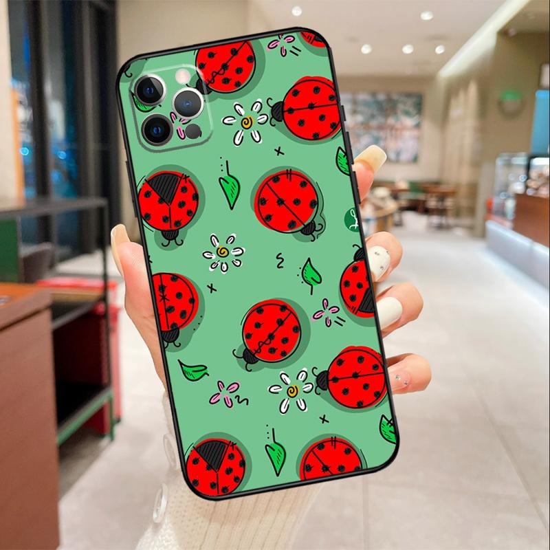 Ladybug Beetle Phone Case For iPhone 17 Air 16 14 13 11 15 Pro Max mini 15 16 Plus 16e Protective Cover