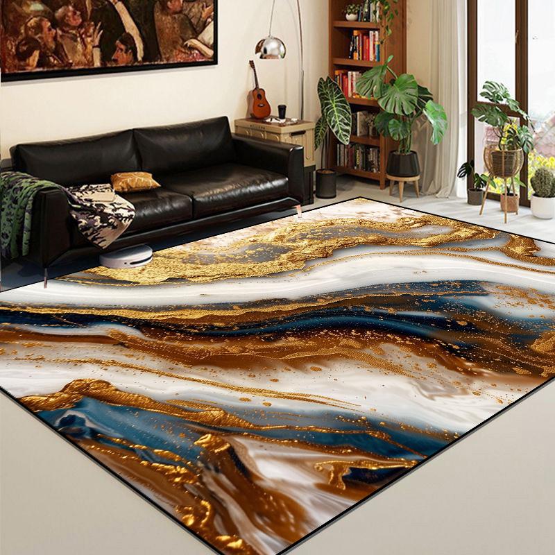 Abstract Style Large Size Living Room Carpet Home Decor Non-slip Luxury Rugs Machine Washable Bedroom Floor Mats Customizable IG