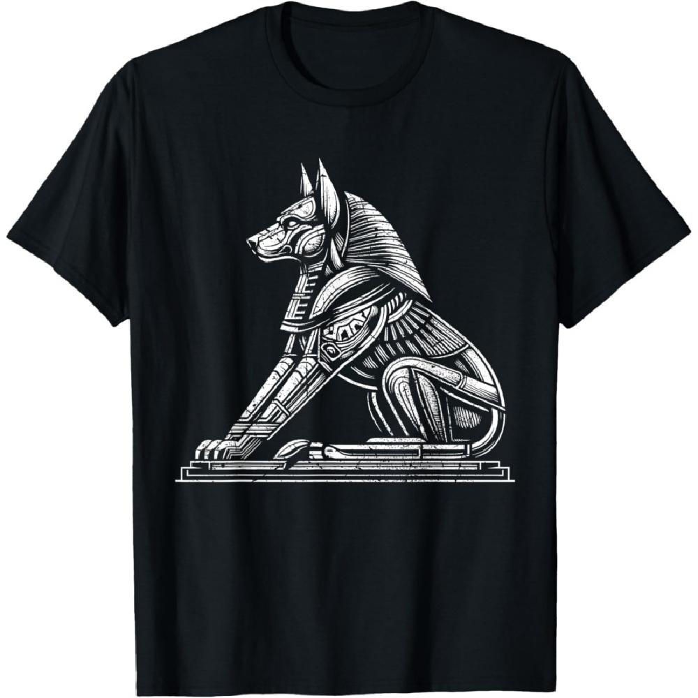 

Ancient Egyptian Pyramids guard dog Geometrical lines Art T-Shirt S
