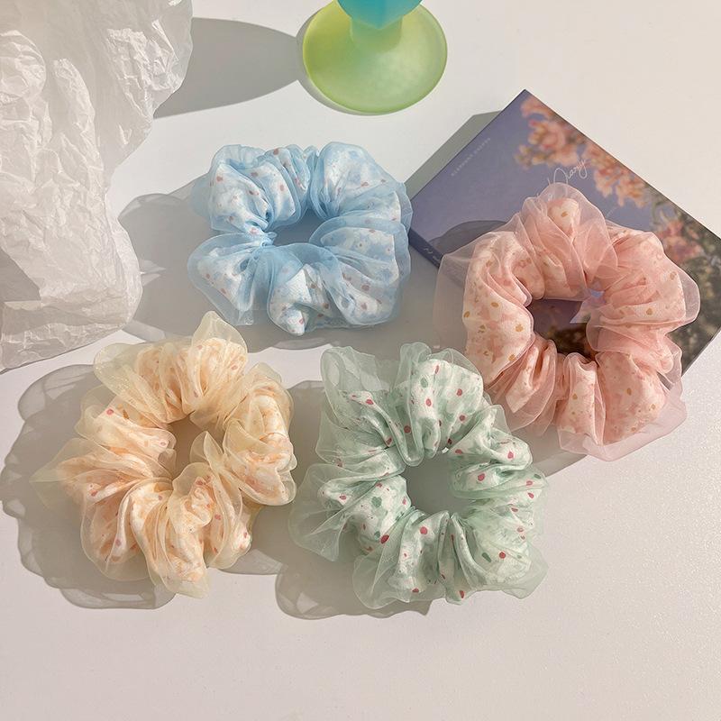 Large Intestine Bag, Small Intestine Double Yarn Headband, Small Fresh Daisy Mesh Yarn Hair Band, Fat Intestine Headband, Ball Head Decoration
