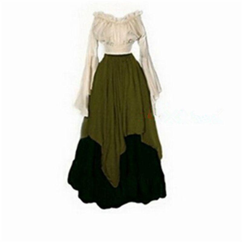 

Женское платье с длинным рукавом длинного стиля Женское платье с длинным рукавом Green M(M)