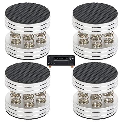 Aleawol Large Speaker Insulators, Set of 4, Aluminum Spring Speakers, 45mm Diameter X 40mm Height, Improves Audio Quality, Anti-Vibration, Double-Side