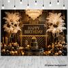 Two-dimensional flat photography backdrop party background curtain black and gold luxurious birthday celebrationzyc