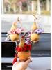 Lu Yi Handmade Eternal Flower Fortune and Prosperity Car Hanging Pendant - Chinese Style New Year Blooming Rose Gourd Decor.