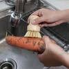 Bamboo Dish Scrub Brush Soap Dish Kitchen Wooden Dish Scrubber Cleaning Brush for Washing Dish Cast Iron Pan Pot