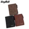 Vintage Männer Leder Luxus Brieftasche Kurze Schlanke Männliche Geldbörsen Geld Clip Kreditkarte Dollar Brieftasche Herren Karte Geldbörse
