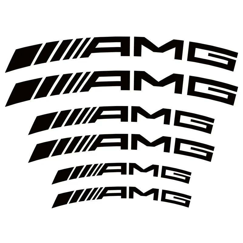 GLC GLB 6Pcs for Mercedes Benz AMG W203 W204 W205 W211 W212 W213 W218 W463 W210 W176 W218 C63 E63 Car Brake Caliper Sticker Dec
