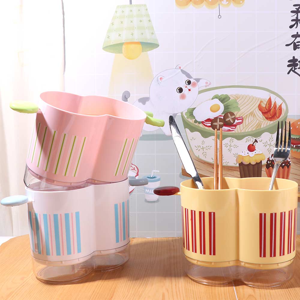 Odnímatelný úložný box na hůlky Plastový odkapávač na nádobí pro domácnost