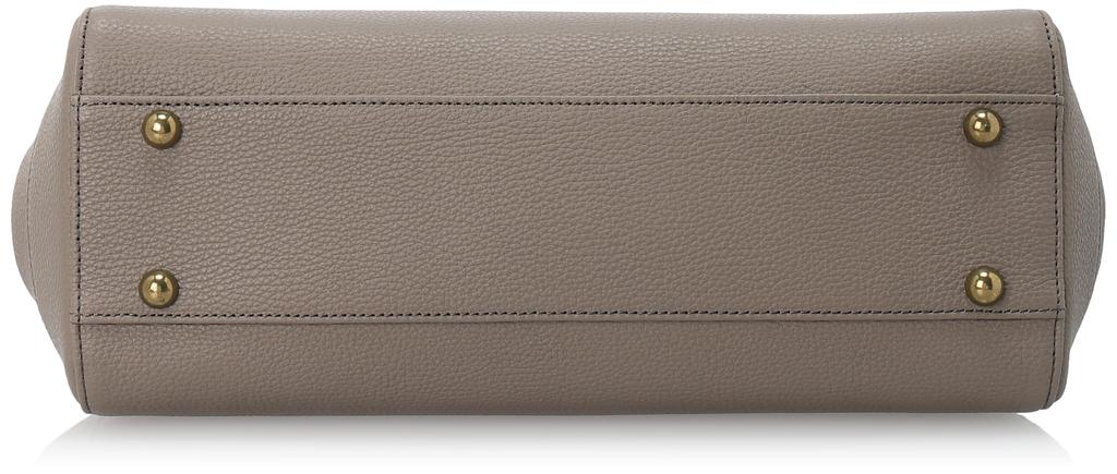 Toff & Loadstone Jolie Light Shrink (M) Handbag with Shoulder Strap, Embossed Cowhide Leather, One Size, Etoupe Greige