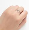 Women's Gold Geometric Cutout Wide Band Cross Ring - European & American Hip Hop Style