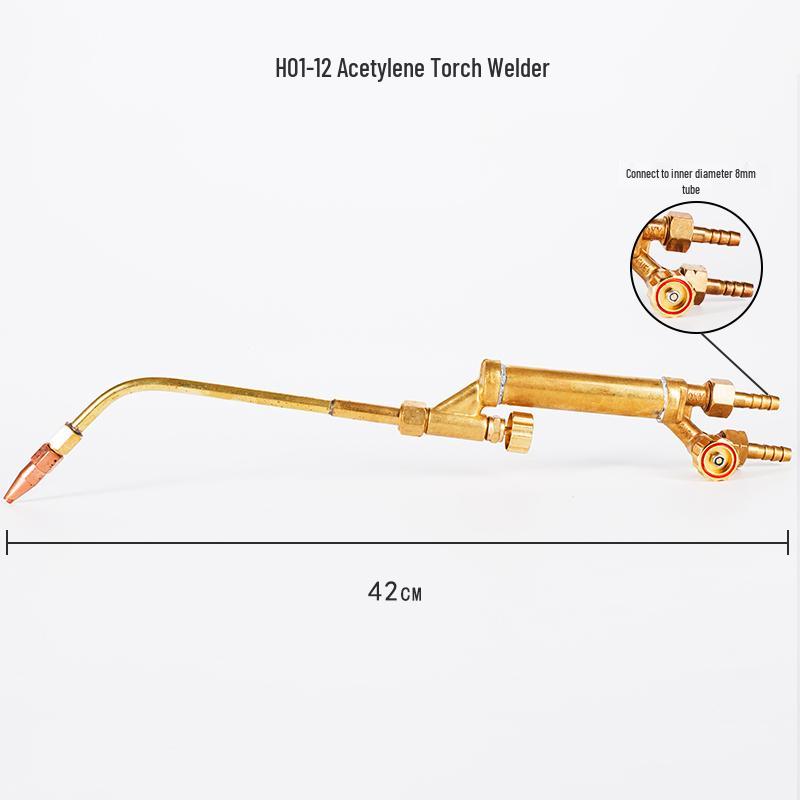 All-Copper H01-2 High-Temp Gas Welding Torch, 4L Propane/Acetylene/LPG/NG Portable Welding Accessory.