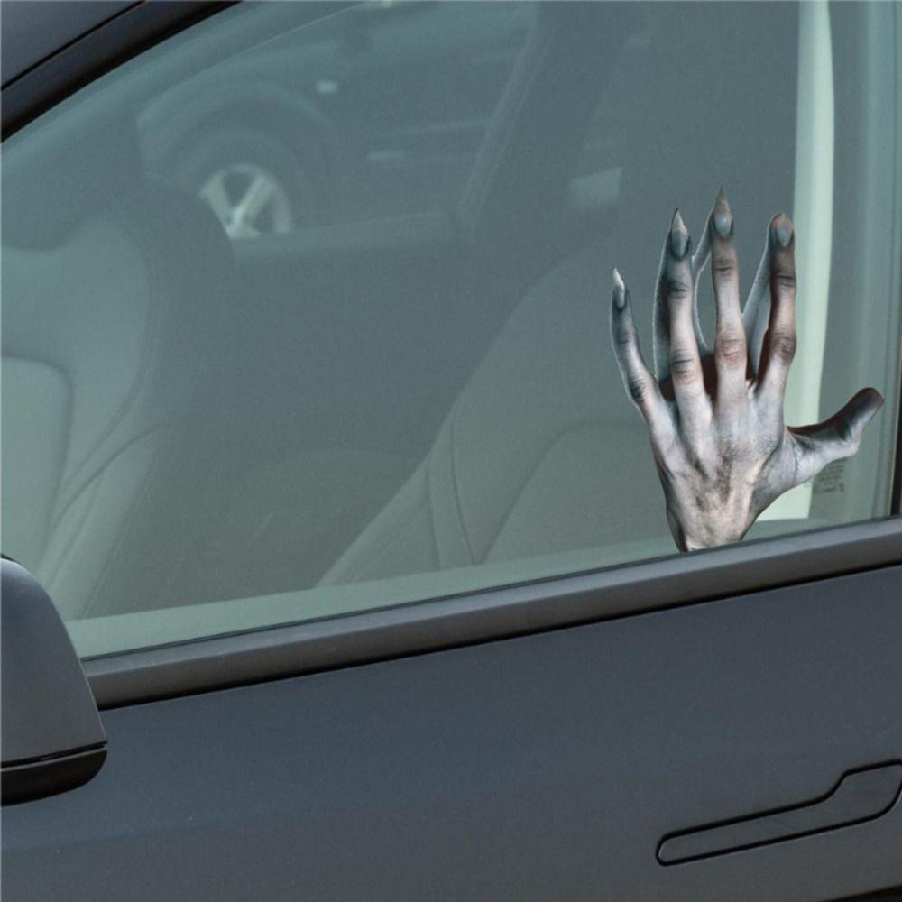 2Pcs/set DIY Skeleton Hand Decal Waterproof One-eyed Halloween Sticker  Wall Stickers