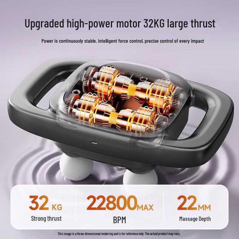 KONKA 30-Speed Multi-Head Percussion Massage Gun with LCD Display