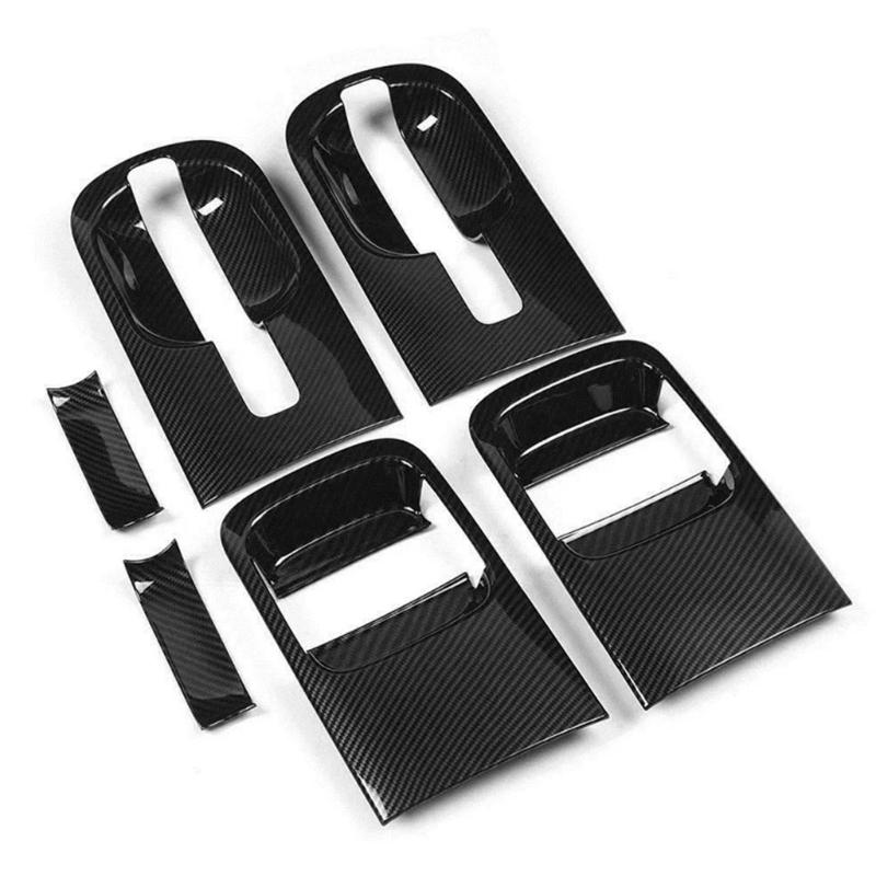 Car Door Handle Bowl Protectors ABS Carbon Fiber Design Anti Scratch Accessories Suitable for H1 I800 2018-2020 Models