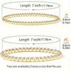 7-teiliges Goldenes Perlenarmband-Set für Damen, Flexibel dehnbar, Minimalistische Perlenarmreifen, Elegantes tägliches und Party-Schmuckzubehör