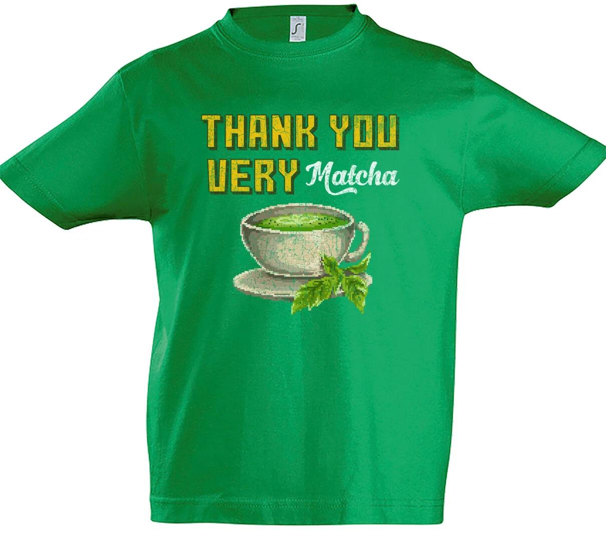 

Thank You Very Matcha Kids Boys kids boys T-Shirt Tea Love Pixel Japan Japanese Tee 140