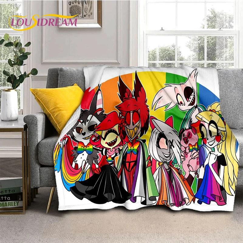 2026 H-Hazbin Hotel Charlie Cartoon Soft Blanket,Soft Throw Blanket for Home Bedroom Bed Sofa Picnic Travel Cover Child Gift