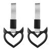 Car Steering Wheel Set of Rear Bumper Warning Interior Exterior Keychain for [PATIKIL] Heart-shaped Strap, 2, Ring, & Decoration, Accessory, Buses,