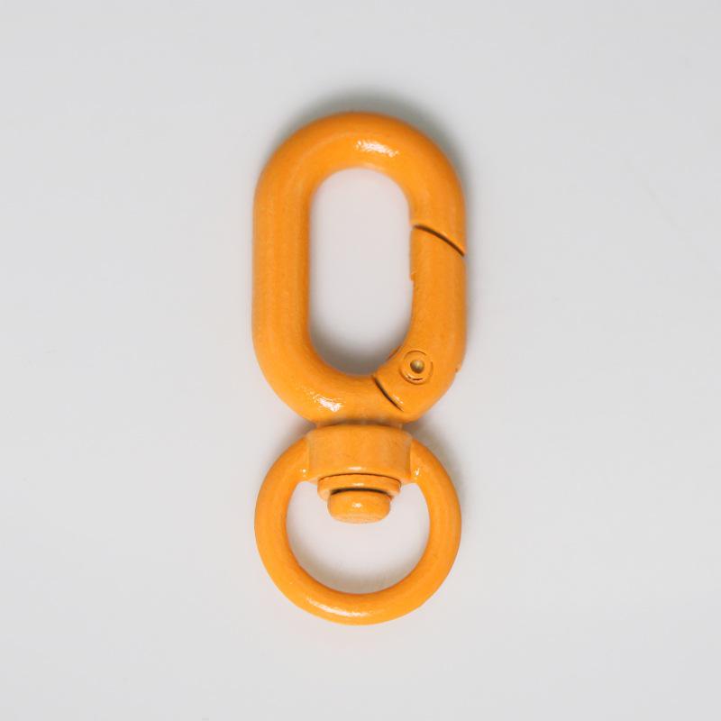Colorful 8-Shaped U-Shaped Keychain Clasp DIY Jewelry Accessory Zinc Alloy Handmade Bag Pendant оранжевый