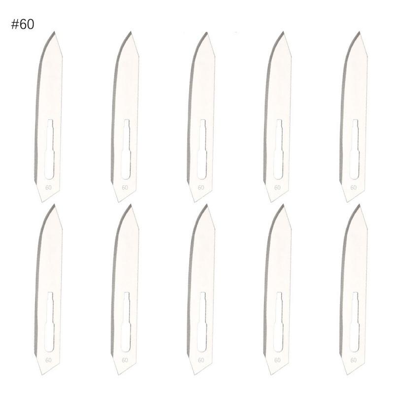10pcs Knife Blades NO.10/11/12/15/18/20/21/22/23/24/25/60 Metal Engraving Repalce Blades DIY Wood Carving Fruit Sculpture Cutter