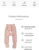 Infant Velvety Big Butt Base Layer Jumpsuit with Socks - Warm Autumn/Winter Style for Boys & Girls