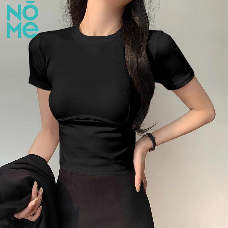 

NOMe Women s Slim Fit High Neck Short Sleeve T-shirt L