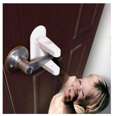 Universal Door Lever Lock Child Baby Safety Lock Rotation Proof Professional Door Adhesive Security Latch Multi-functional Doors Adhesive Lever