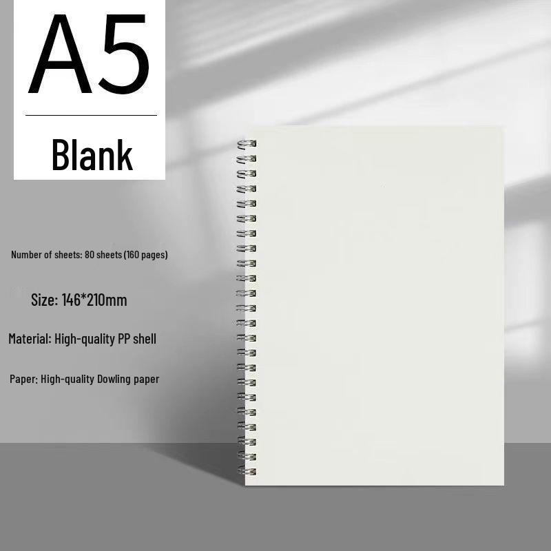 Thick A5/B5 Grid Notebook for Junior & Senior High: Large, Durable, Simple Design