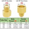 2PCS Brass Flare Coupler 1/2" Flare Female To 3/8" Flare Male Tube Gas Adapter Nipples Pipe Fittings Hose Connectors