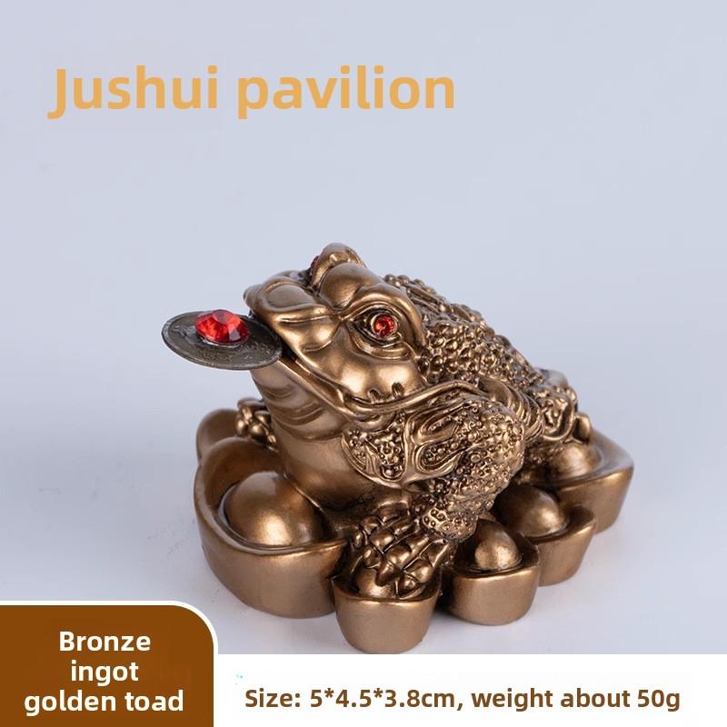 Lucky Golden Toad Ornament Three-legged Toad Home Decoration Gifts