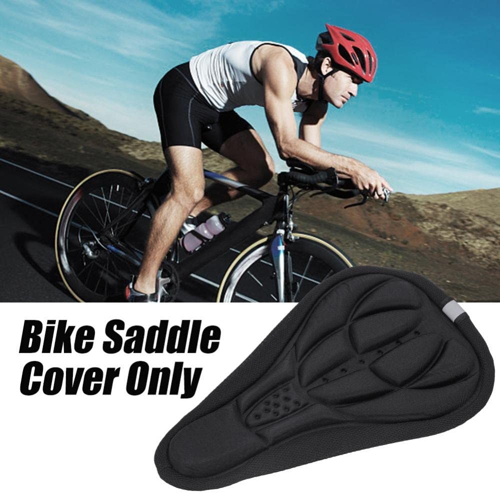 3D Padded Bike Seat Cover - Gel Foam Cushion with Non-Slip Base for Mountain/Road Bicycles, Waterproof Comfortable Saddle Mat