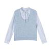 Xiangying Women's French Style Layered Knit Shirt Set