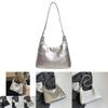 Stylish Silver Minimalist Large Capacity Tote Bag For Casual Everyday Use
