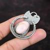 Hänge i rosa opal 925 sterlingsilverhänge Hänge med naturlig ädelsten Handgjort hänge Smycke i rosa opal Gåva till henne Senaste designhänget