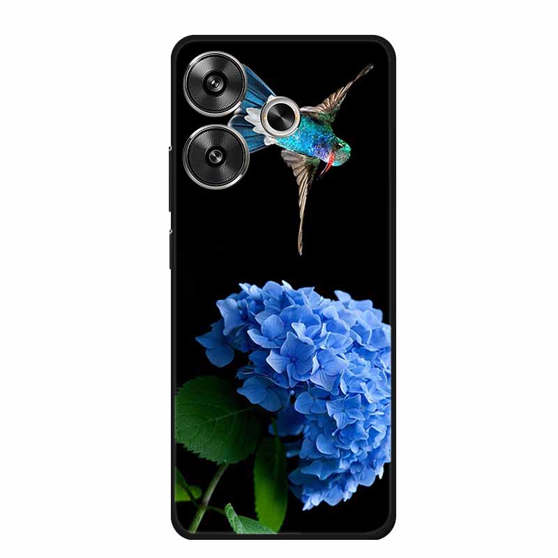 6.79" For Poco M6 4G Case POCOM6 Phone Cover Black Silicone Soft Back Cover Case For Xiaomi Poco M6 4G Case M 6 Protective Coque