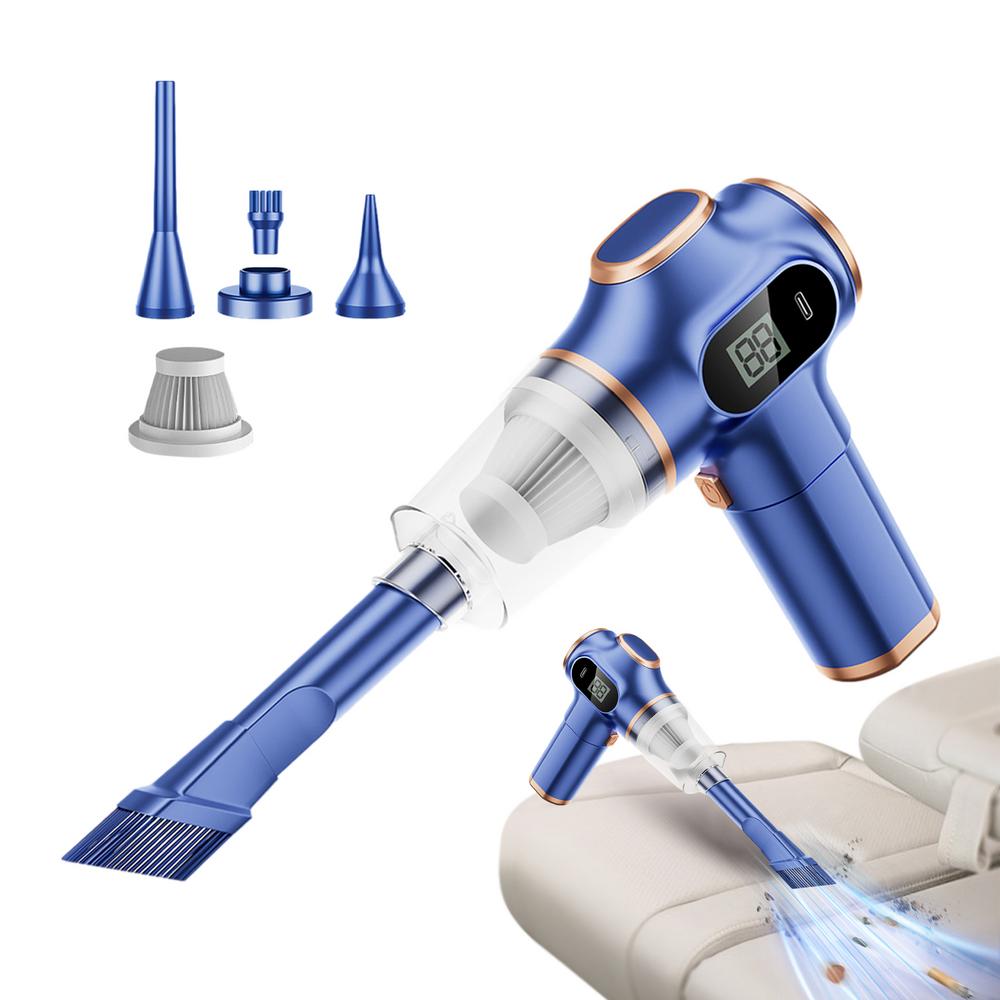 Car Vacuum 120W Cordless Vacuum Small For Car High Suction Power Handheld Power Display Vacuum Rechargeable Mini Cleaner