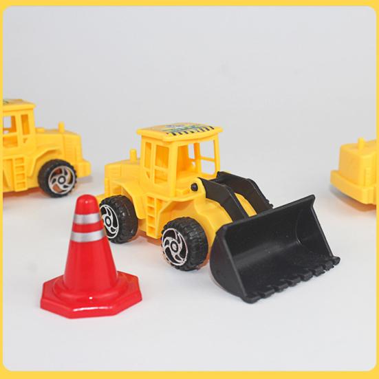 1 Set Vehicles Truck Toys Real-looking Smooth Edge Ornamental Kids Construction Car Toys for Gift
