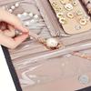 [Elegante Organizzazione da Viaggio] Organizer Arrotolabile Portatile per Gioielli - Design Trapuntato, Chiusura a Bottone a Pressione | Contiene Collane, Anelli, Orecchini e Braccialetti | Compatto
