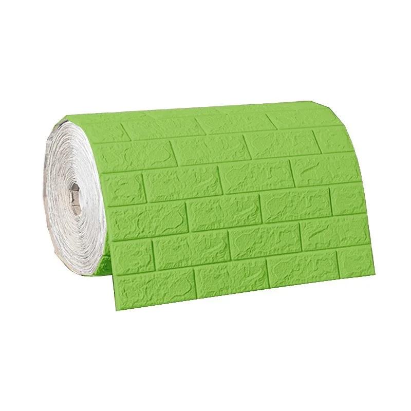 3/5/10m 3D Self-Adhesive Wallpaper Continuous Waterproof Brick Wall Stickers Living Room Bedroom Children's Room Home Decoration