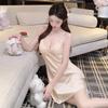Vernis Ice Silk Suspender High-end Pajamas Women's Summer Sexy Lace Pure Desire Pajamas Ice and Snow Silk Loungewear