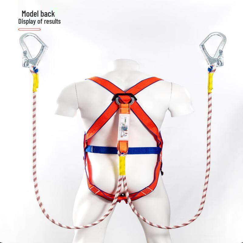 Full Body Safety Harness with Double Large Hooks and Buffer Pack