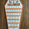 A03F-31 Days Happy Halloween Coffin Calendar Countdown Calendar + Cutting Three Decoration C