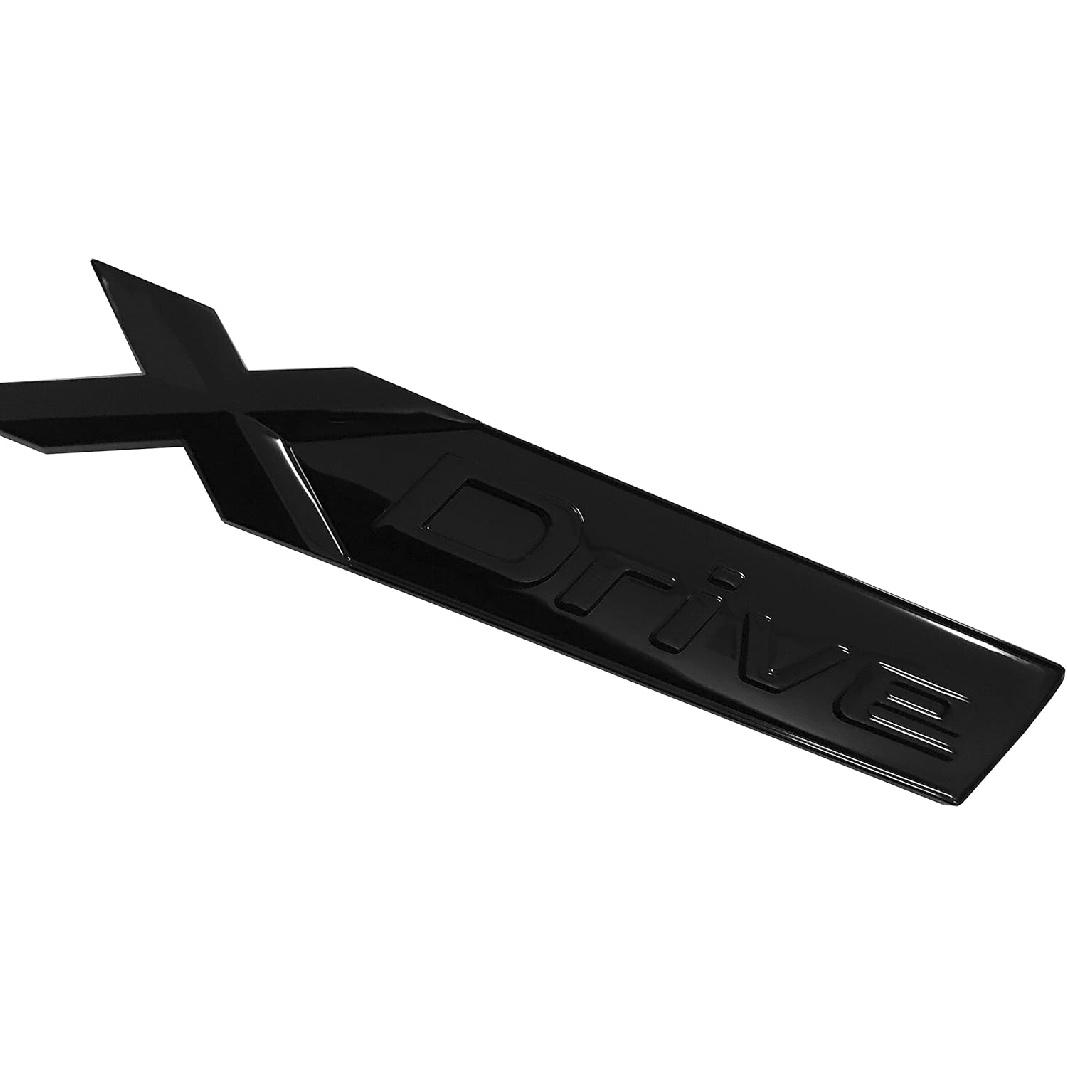 New Xdrive Emblem Gloss Black Genuine OEM Size Replacement for BMW Xdrive Fender Side/Trunk Rear Emblem Badge XDRIVE Decal Sticker (Bright Black,