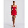 Women's Strapless Tube Mini Bodycon Dress Ruched High Waist Sexy Party Dress