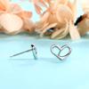 Jewelry Hollow Love Stud Earrings Korean Style Temperament Silver Needle Fashion Earbone Stud Female Ins