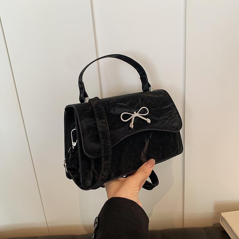 Elegant Bowknot Handbag For Women Chic Casual Small Square Shoulder Bag