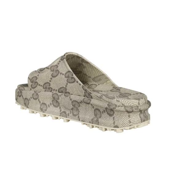 Gucci GG Interlocking Platform Slide Sandals Men's Ebony